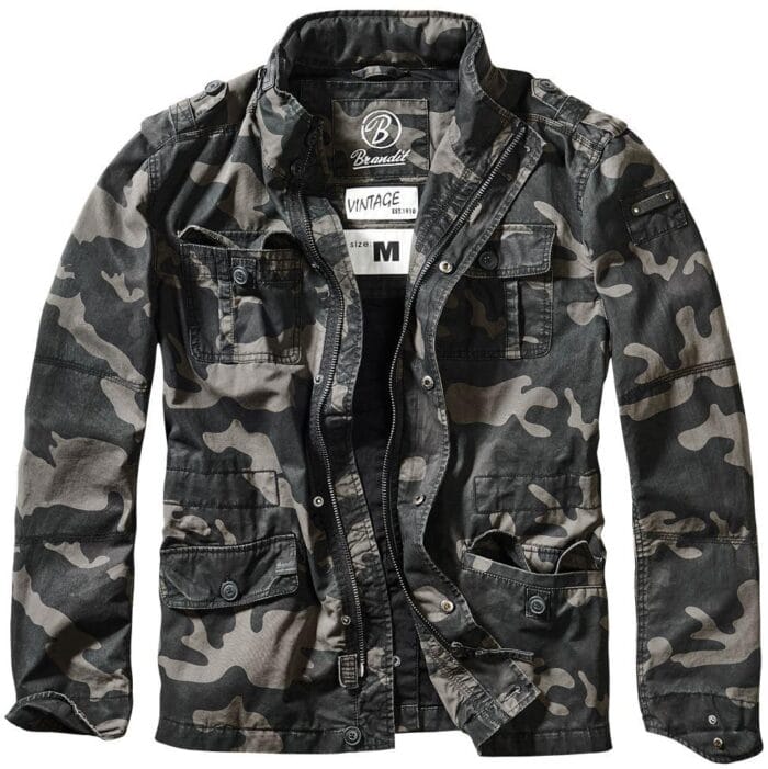 Brandit Vintage Mens Military M65 Short Army Combat Light Field Jacket Parka - Knighthood Store