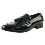 Mocassins pour homme en cuir verni doublés, à enfiler et à pampilles, chaussures habillées et habillées - Knighthood Store