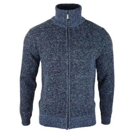 Mens Jumper Jacket Fleece Fur Lined Cardigan Knitted Warm Winter Casual Zipped - Knighthood Store