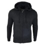 Chaqueta con capucha para hombre, forro polar, tejido de punto, cálida, informal, con cremallera, para invierno - Knighthood Store
