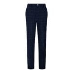 Completo da ragazzo blu a 3 pezzi, a quadri blu navy, per matrimonio, ballo di fine anno, stile vintage su misura - Knighthood Store