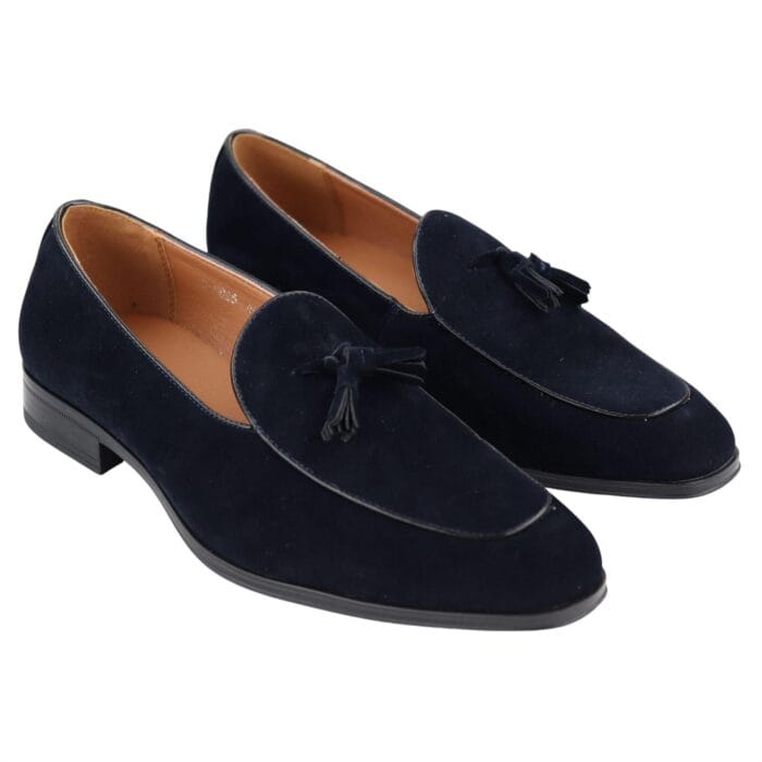 Herren Wildleder-Loafer, elegant, lässig, mit Quaste, Mokassins, Schlupfschuhe - Knighthood Store
