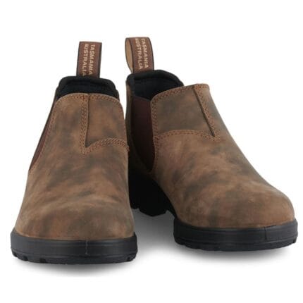Botas bajas Blundstone 2036 de cuero marrón rústico, estilo retro, clásicas y vintage - Knighthood Store