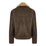 Ladies Winter 100% Real Sheepskin Leather Camel Brown Ginger Aviator Jacket - Knighthood Store