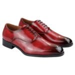 Mens Smart Formal Patent Oxford Shoes Shiny Laced Classic Round Toe Dress - Knighthood Store