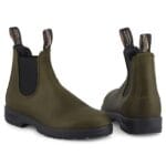 Botas Chelsea Blundstone 2052 de piel verde oliva y caqui, clásicas, sin cordones - Knighthood Store