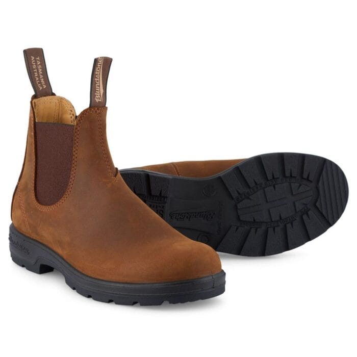 Botas Chelsea Blundstone 562 Crazy Horse de piel marrón, estilo nobuk tostado, clásicas - Knighthood Store