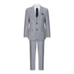 Boys 3 Piece Light Grey Suit Classic Wedding Party Vintage Christening - Knighthood Store