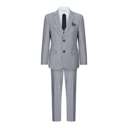 Traje gris claro de 3 piezas para niño, clásico, para boda, fiesta, bautizo, estilo vintage - Knighthood Store