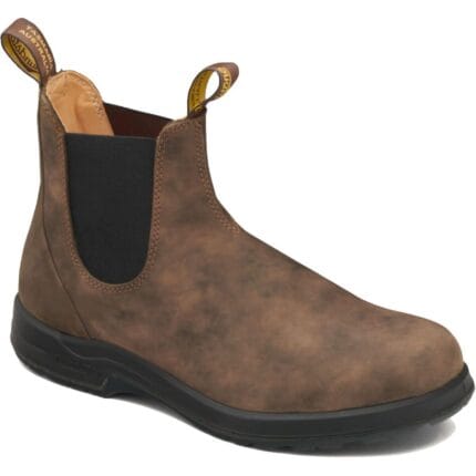Botas Chelsea Blundstone 2056 de cuero marrón rústico para senderismo y montañismo - Knighthood Store