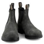 Bottines Chelsea Blundstone 2055 en cuir noir rustique vintage, style rétro à enfiler - Knighthood Store