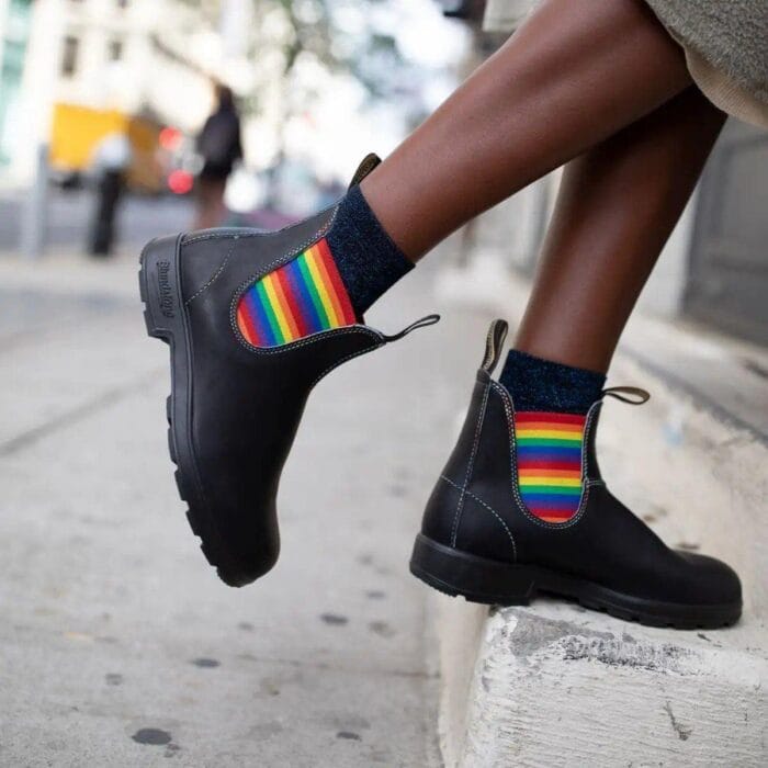Botines Chelsea Blundstone 2105 de piel arcoíris negra, sin cordones - Tienda Knighthood