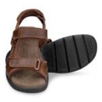 Sandales Salton Basics C4 pour homme, chaussures d'été en cuir à bout ouvert - Knighthood Store