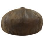 Mens 8 Panel Razor Baker Boy Hat PU Leather Blinders Newsboy Flat Cap Black Brown - Knighthood Store