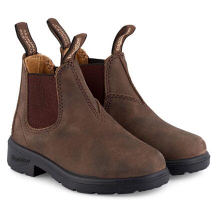 Botas Blundstone 565 de cuero marrón rústico unisex para niños, botines sin cordones - Knighthood Store