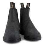 Bota Chelsea Blundstone 1308 de piel negra rústica con punta cincelada - Knighthood Store