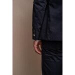 Traje azul marino de dos piezas para hombre, de algodón ligero - Knighthood Store