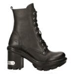 Botas de plataforma New Rock para mujer, lisas, metálicas, militares, punk, góticas, NewTYRE07X-S1 - Knighthood Store