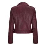 Damen Echtleder Bikerjacke Cross Zip Soft Slim Fit Brando Hellbraun Braun Schwarz Rot Gelb - Knighthood Store