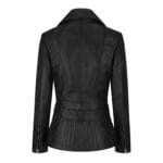 Trench mi-long en cuir véritable pour femme, couleur beige, noir, bleu sarcelle, vert - Knighthood Store