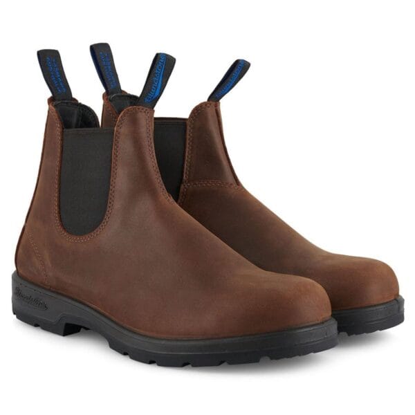 Blundstone 1477 Antique Brown Thermal Leather Chelsea Ankle Boots Retro Vintage - Knighthood Store