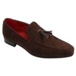 Mocassini da uomo in pelle scamosciata, scarpe da guida slip-on con nappe, eleganti e casual - Knighthood Store