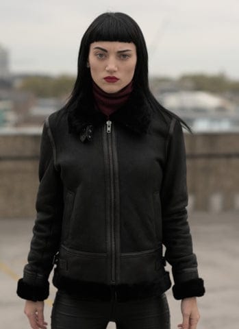 leather bomber jacket