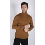 Pull polaire pour homme, col roulé, coupe ajustée, léger - Knighthood Store