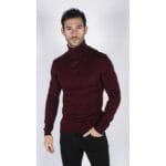 Pull polaire pour homme, col roulé, coupe ajustée, léger - Knighthood Store