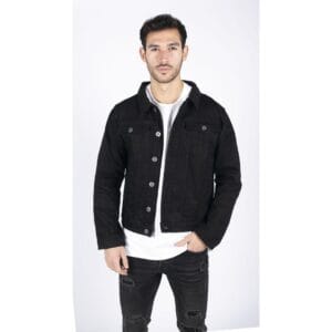 Klassische Herren Jeansjacke Jeans Schwarz Stonewash Blau Kurz Vintage 80er Retro Klassisch - Knighthood Store