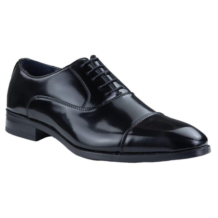 Scarpe eleganti da uomo, nere e marroni, punta tonda, in vernice, stile vintage anni '20 - Knighthood Store