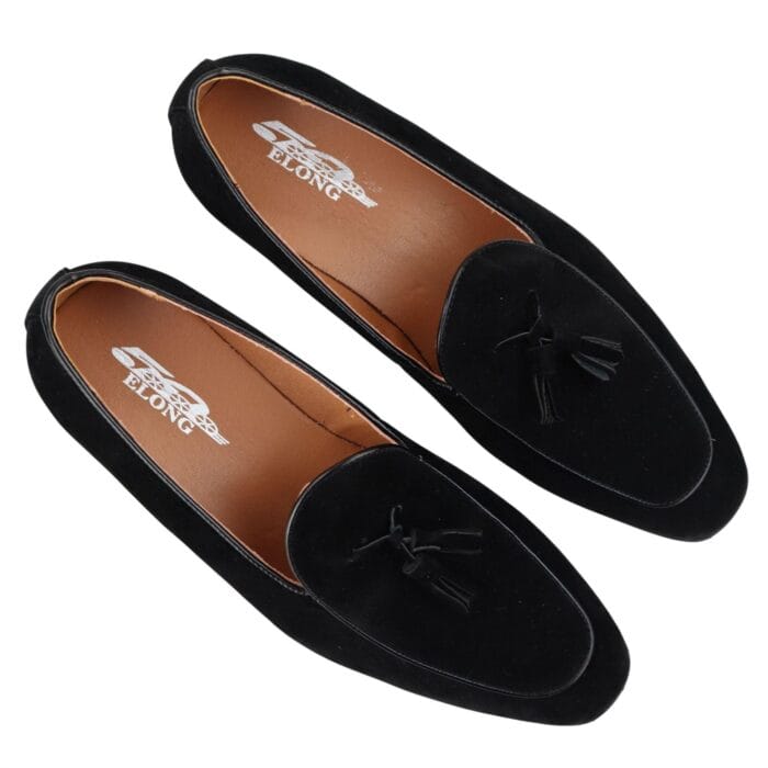 Herren Wildleder-Loafer, elegant, lässig, mit Quaste, Mokassins, Schlupfschuhe - Knighthood Store