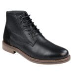 Stivali da uomo con punta tonda e lacci, in vera pelle, neri, marrone chiaro, eleganti, casual - Knighthood Store