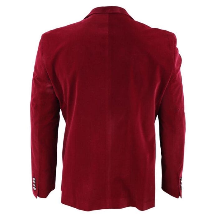 Mens Soft Velvet 1 Button Dinner Jacket Tuxedo Blazer Smart Casual Tailored Fit - Knighthood Store