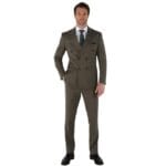 Costume homme 2 pièces vert sauge, croisé, coupe ajustée, mariage d'été - Knighthood Store