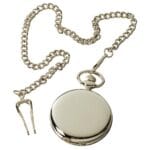 Orologio da tasca Blinders classico in argento e oro rosa degli anni '20 con catena vintage retrò - Knighthood Store