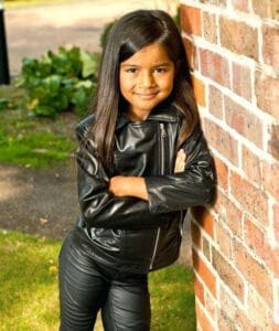 Mädchen Kinder Echtleder Bikerjacke Cross Zip Schwarz Pink Age - Knighthood Store