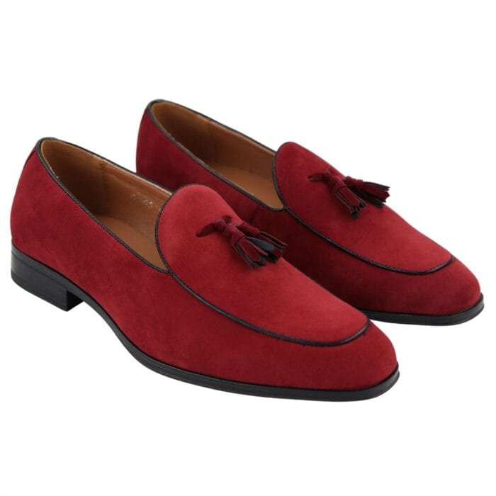 Herren Wildleder-Loafer, elegant, lässig, mit Quaste, Mokassins, Schlupfschuhe - Knighthood Store