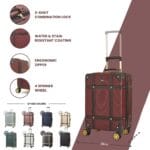 Luggage Suitcase Travel Bag Carry On Hand Cabin Check in Hard-Shell 4 Spinner Wheels Trolley Set | Vintage - Image 153