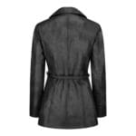 Damenjacke aus echtem, weichem, italienischem, schwarzem Leder, mittellang - Knighthood Store