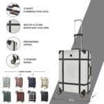Luggage Suitcase Travel Bag Carry On Hand Cabin Check in Hard-Shell 4 Spinner Wheels Trolley Set | Vintage - Image 58