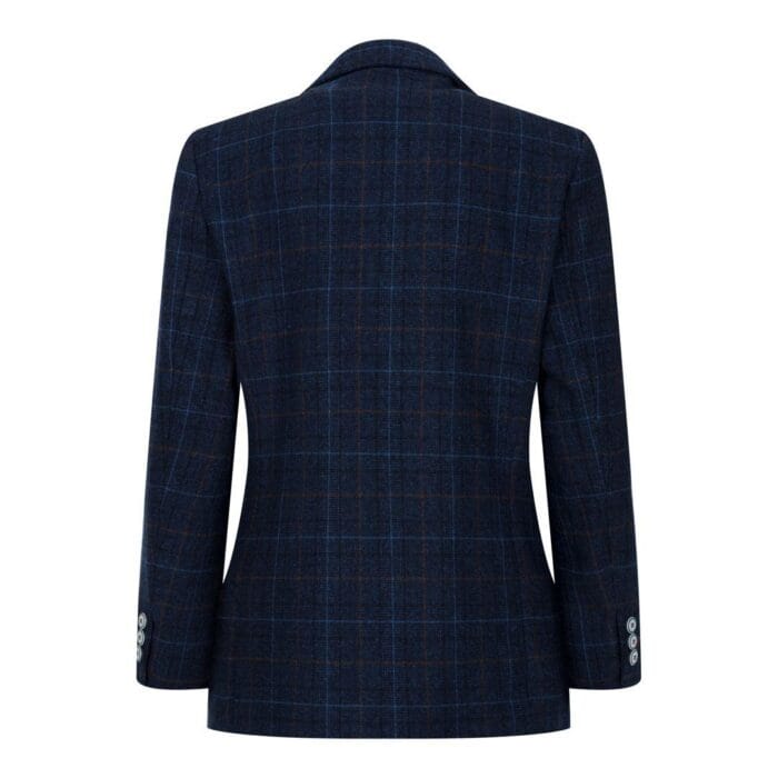 Completo da ragazzo blu a 3 pezzi, a quadri blu navy, per matrimonio, ballo di fine anno, stile vintage su misura - Knighthood Store