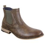 Botas brogue para hombre, sin cordones, con cremallera, estilo clásico de los años 20, estilo Gatsby, anteojeras de cuero - Knighthood Store