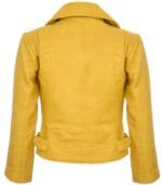 Ladies Women Genuine Real Leather Slim Fit Black Biker Jacket - Knighthood Store