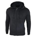 Chaqueta con capucha para hombre, forro polar, tejido de punto, cálida, informal, con cremallera, para invierno - Knighthood Store