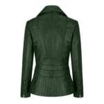 Trench mi-long en cuir véritable pour femme, couleur beige, noir, bleu sarcelle, vert - Knighthood Store