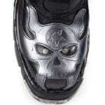 New Rock 107-S2 Black/Silver Gothic Leather Flame Boots - Knighthood Store