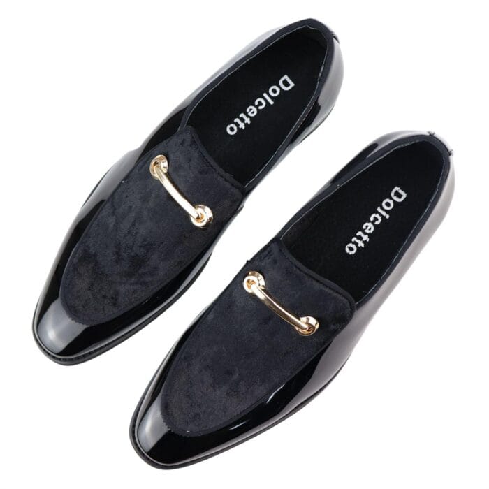 Herren Mokassin Halbschuhe Ledergefüttert Slipper Samt Elegant Formeller Schuh Schwarz Blau Rot - Knighthood Store