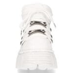 Botas moteras punk góticas de cuero blanco metalizado New Rock 106N-S8 - Tienda Knighthood