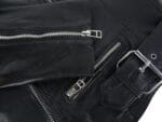 Ladies Women Genuine Real Leather Slim Fit Black Biker Jacket - Knighthood Store